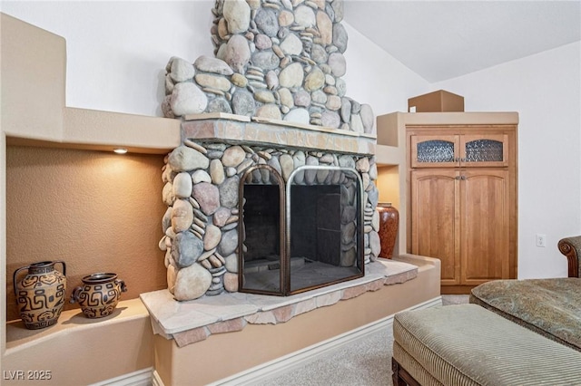 9111 W Stephen Ave, Las Vegas, NV 89149 - detailed view of a fireplace and carpet floors