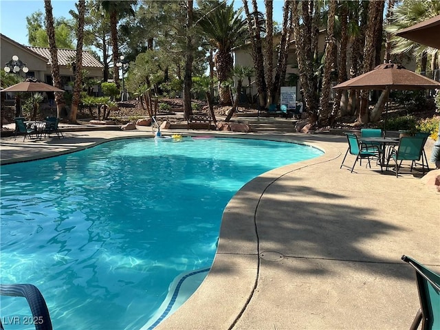 5222 Mandalay Springs Dr Unit 202, Las Vegas, NV 89120 - outdoor pool with a patio