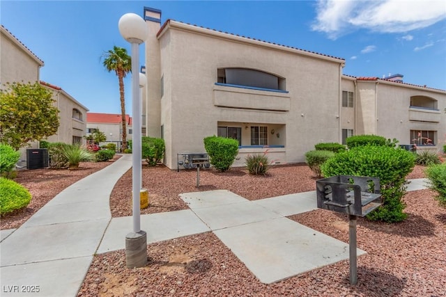 2725 S Nellis Blvd Unit 2168, Las Vegas, NV 89121 - view of front of home with stucco siding and central AC unit
