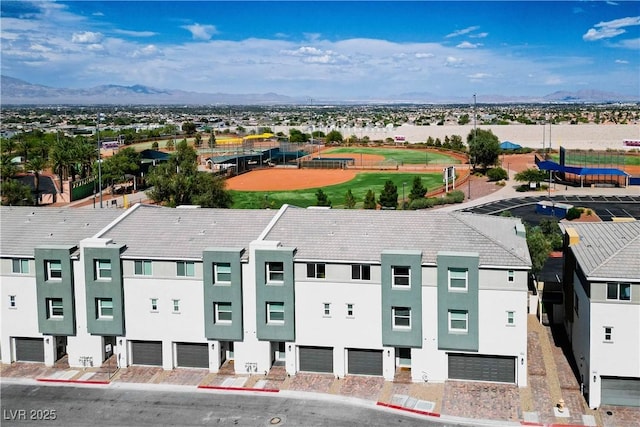 3880 Enchanted Sky St, Las Vegas, NV 89129 - aerial perspective of suburban area featuring a mountain backdrop