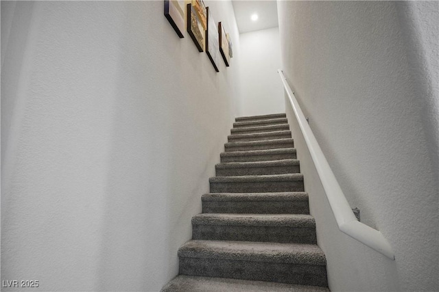 3880 Enchanted Sky St, Las Vegas, NV 89129 - stairs featuring recessed lighting