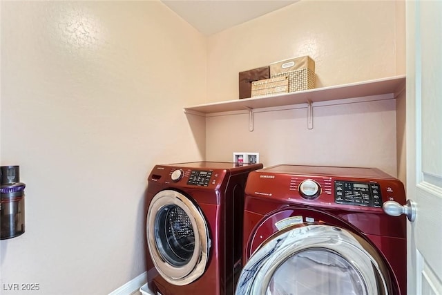 9853 Bangalore Ct, Las Vegas, NV 89148 - washroom featuring independent washer and dryer and baseboards