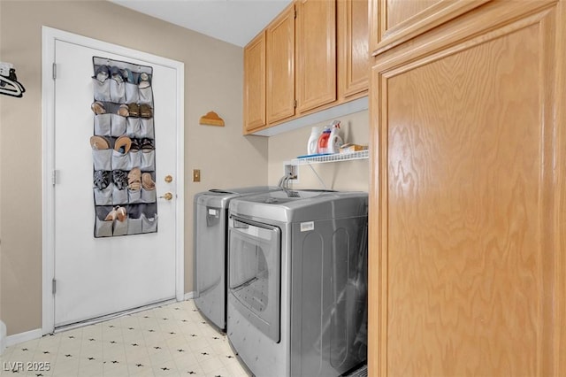 4628 Standing Bluff Way, Las Vegas, NV 89130 - washroom with separate washer and dryer, cabinet space, light flooring, and baseboards
