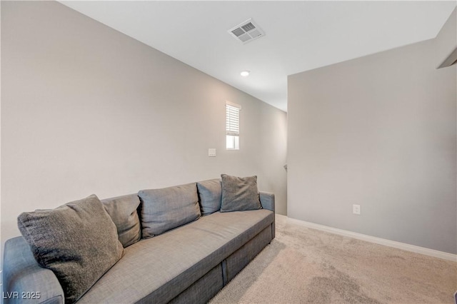 6940 Crescent Gold St, North Las Vegas, NV 89086 - living area featuring carpet flooring, baseboards, and recessed lighting
