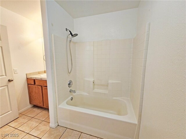 1951 Teepee Rd, Pahrump, NV 89048 - full bath featuring tile patterned floors, vanity, and shower / washtub combination