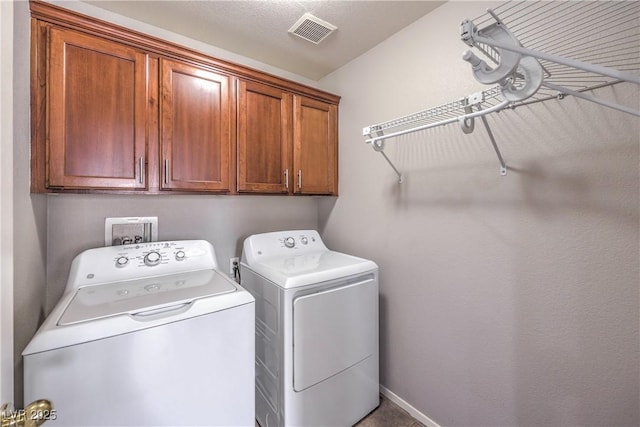 9005 Semillon St, Las Vegas, NV 89148 - washroom with separate washer and dryer, cabinet space, and baseboards