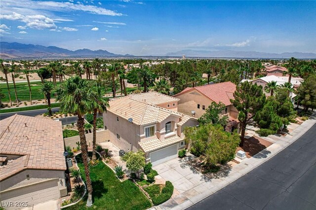 301 Lakewood Garden Dr, Las Vegas, NV 89148 - aerial view of residential area featuring a mountain backdrop