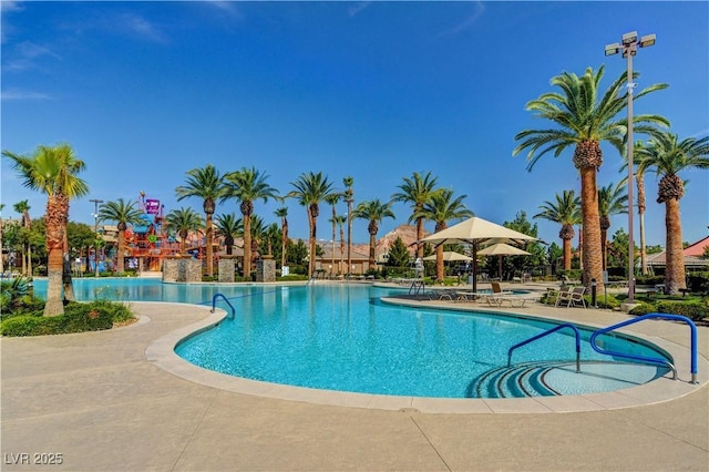 301 Lakewood Garden Dr, Las Vegas, NV 89148 - community pool featuring a patio
