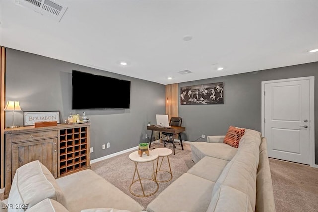 7756 Seville Estates Ct, Las Vegas, NV 89113 - living area featuring carpet, recessed lighting, and baseboards