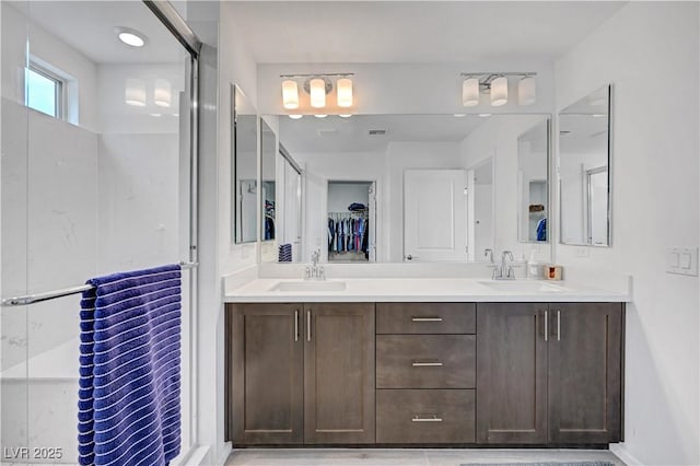7756 Seville Estates Ct, Las Vegas, NV 89113 - full bathroom with double vanity and a spacious closet