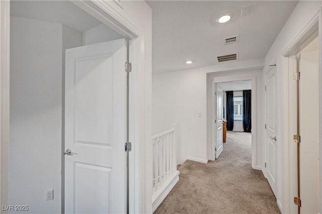 7756 Seville Estates Ct, Las Vegas, NV 89113 - corridor with light colored carpet, recessed lighting, and baseboards