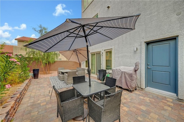 7756 Seville Estates Ct, Las Vegas, NV 89113 - view of patio featuring outdoor dining area