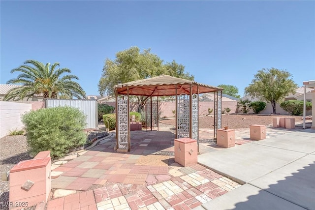 5808 Spinnaker Reach Ave, Las Vegas, NV 89130 - fenced backyard with a gazebo and a patio