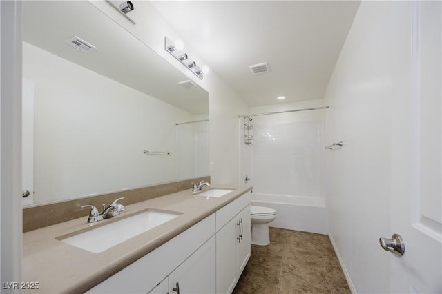 6403 Ava Ridge Ave, Las Vegas, NV 89141 - bathroom with toilet, double vanity, and  shower combination