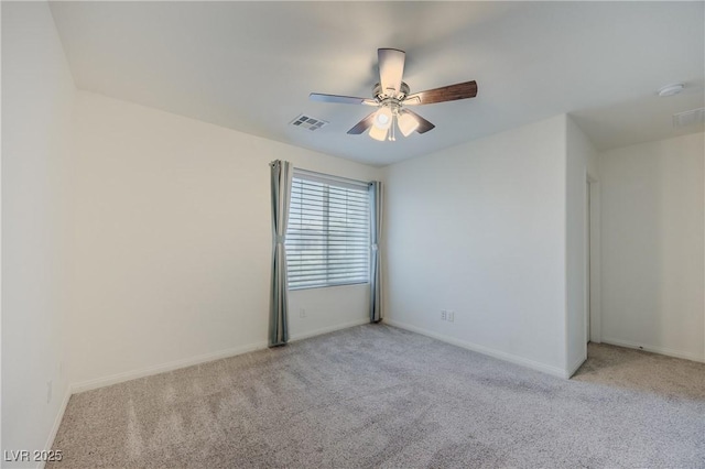 6403 Ava Ridge Ave, Las Vegas, NV 89141 - unfurnished room with light colored carpet, a ceiling fan, baseboards, and a smoke detector
