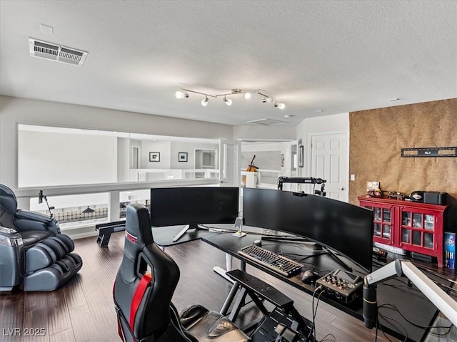 6639 Tranquil Seas Ct, Las Vegas, NV 89139 - office featuring wood finished floors and a textured ceiling