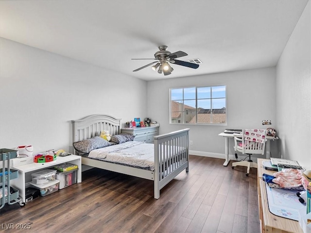 6639 Tranquil Seas Ct, Las Vegas, NV 89139 - bedroom featuring wood finished floors, baseboards, and ceiling fan