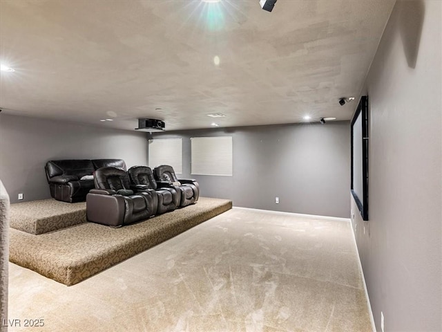 6639 Tranquil Seas Ct, Las Vegas, NV 89139 - home theater room featuring carpet floors, baseboards, and recessed lighting