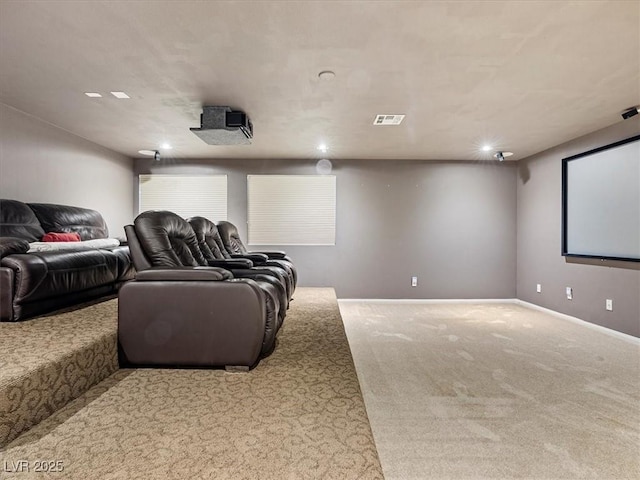 6639 Tranquil Seas Ct, Las Vegas, NV 89139 - cinema room with carpet flooring, baseboards, and recessed lighting