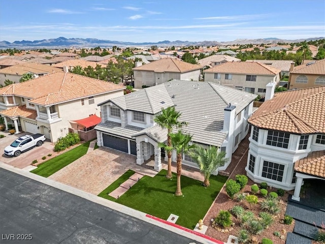 6639 Tranquil Seas Ct, Las Vegas, NV 89139 - aerial view of residential area featuring a mountain backdrop