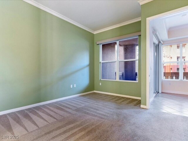 38 E Serene Ave Unit 134, Las Vegas, NV 89123 - carpeted empty room featuring ornamental molding and baseboards