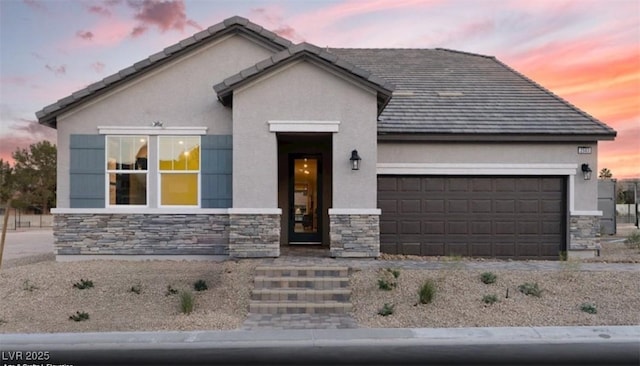 2615 Regency Cove Ct Lot 13, Las Vegas, NV 89121 - view of front of home with stone siding and stucco siding