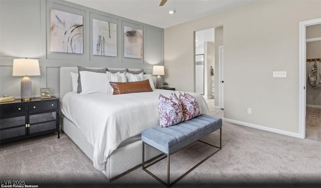 2615 Regency Cove Ct Lot 13, Las Vegas, NV 89121 - bedroom with carpet floors, baseboards, ensuite bathroom, and ceiling fan