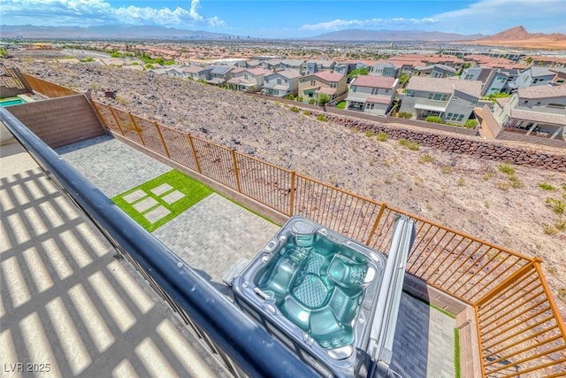 1038 Delbrook Ave, Henderson, NV 89012 - balcony with a residential view, a hot tub, and a mountain view