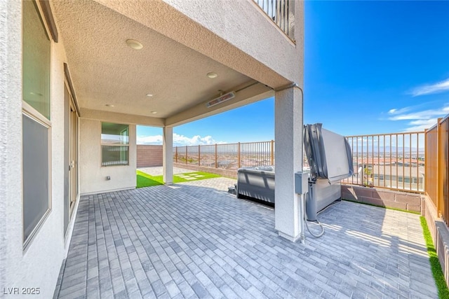 1038 Delbrook Ave, Henderson, NV 89012 - wooden terrace featuring a fenced backyard and a patio area