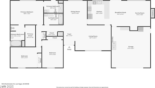 1912 Parkchester Dr, Las Vegas, NV 89108 - home floor plan