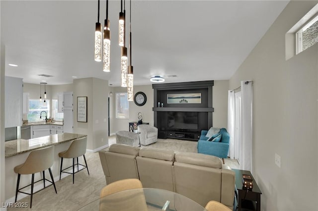 2558 Wiltshire Ave, Henderson, NV 89052 - living area with baseboards