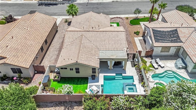 2558 Wiltshire Ave, Henderson, NV 89052 - view from above of property featuring a pool area