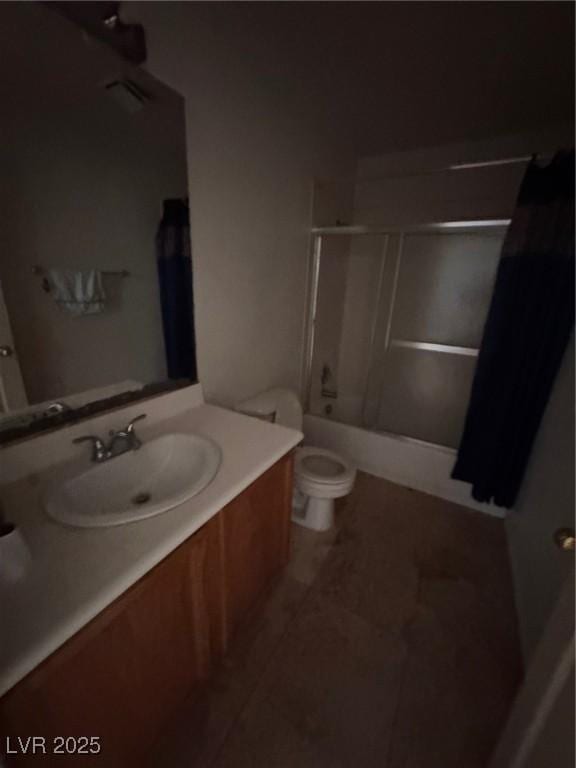 2604 Webster St, North Las Vegas, NV 89030 - full bath featuring vanity, bathing tub / shower combination, tile patterned flooring, and toilet