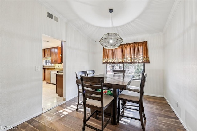 1251 Los Meadows Dr, Las Vegas, NV 89110 - dining area with wood finished floors and baseboards