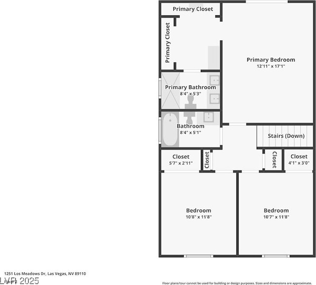 1251 Los Meadows Dr, Las Vegas, NV 89110 - view of property floor plan