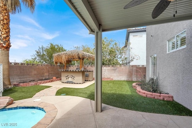 3204 Rutledge Dr, Las Vegas, NV 89120 - view of patio / terrace with ceiling fan