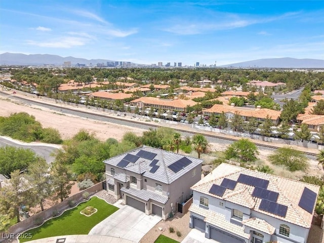 3204 Rutledge Dr, Las Vegas, NV 89120 - aerial view of residential area featuring a mountain backdrop
