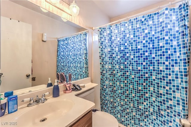 5809 Robin Ln, Las Vegas, NV 89108 - full bath with toilet, vanity, and curtained shower