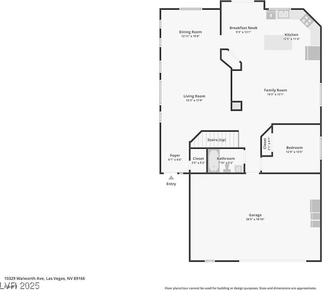 10329 Walworth Ave, Las Vegas, NV 89166 - floor plan / room layout