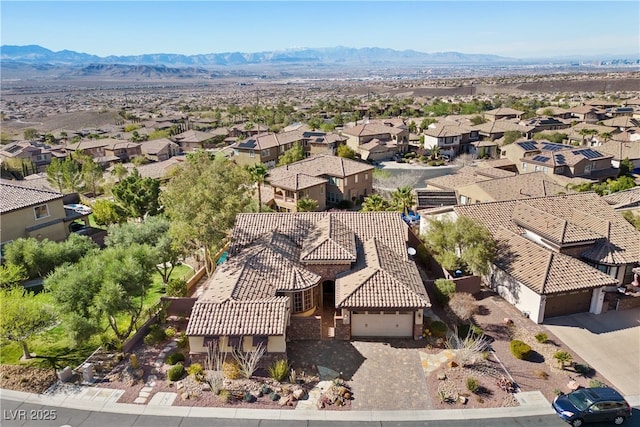 2749 Liberation Dr, Henderson, NV 89044 - aerial perspective of suburban area with a mountainous background