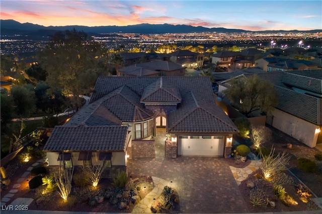 2749 Liberation Dr, Henderson, NV 89044 - aerial view of property and surrounding area featuring mountains