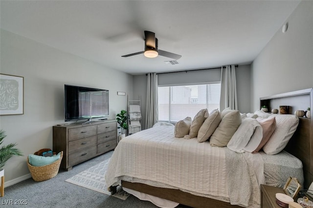 7077 Sunland Hills Ave, Las Vegas, NV 89113 - carpeted bedroom with a ceiling fan