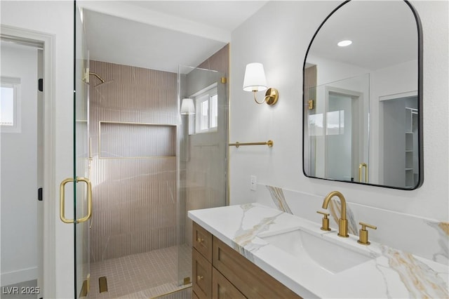 8032 Deep Stone Ave, Las Vegas, NV 89149 - full bath featuring vanity and a stall shower