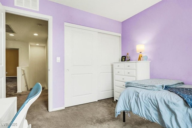 9236 Keystone Ridge Ave, Las Vegas, NV 89148 - carpeted bedroom with a closet, recessed lighting, and baseboards