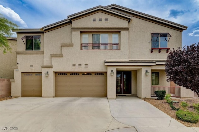 8223 Saddleback Ledge Ave, Las Vegas, NV 89147 - multi unit property with concrete driveway, an attached garage, and stucco siding
