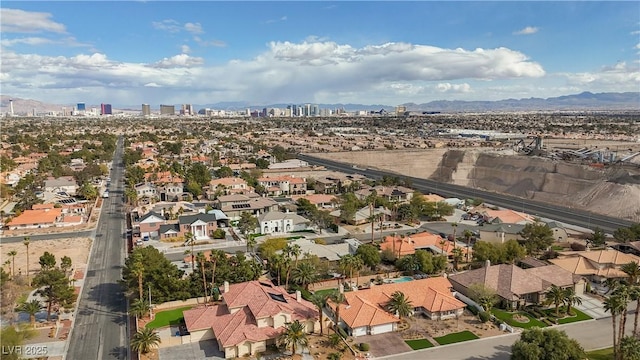3236 Cliff Sieler Ct, Las Vegas, NV 89117 - aerial view of residential area featuring a mountainous background