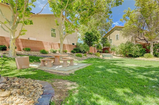 3717 Shanagolden St, Las Vegas, NV 89129 - view of yard featuring a patio