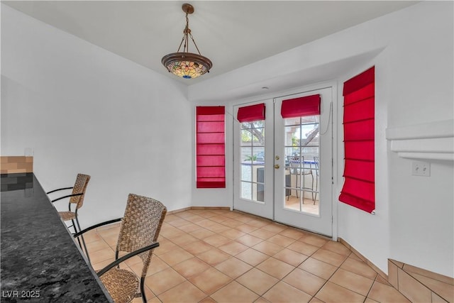 6405 Break Point Ave, Las Vegas, NV 89130 - office with french doors and light tile patterned floors
