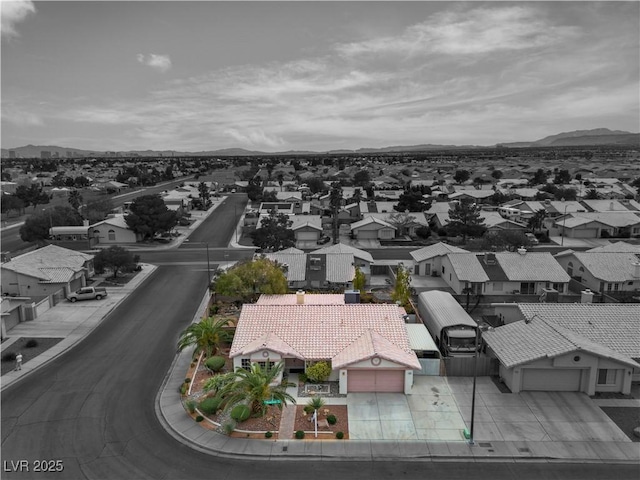 6405 Break Point Ave, Las Vegas, NV 89130 - aerial perspective of suburban area with a mountainous background