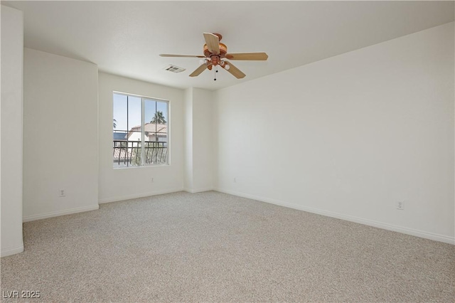 8224 Cassis Ct, Las Vegas, NV 89117 - empty room with a ceiling fan, light colored carpet, and baseboards